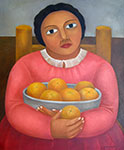 Girl in Pink with Oranges