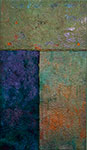 <b>Aegean Series 1</b><br>Acrylic/handmade paper/panel, 26x15x2<br>$800