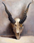 <b>Animal Skull by Nathan Madrid</b>, 2012<br>Oil on linen, 14x11<br>$800
