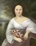 <b>Lady with a Marvelous PIg</b>, 2010<br>Oil on panel, 14x11 inches<br>$4100