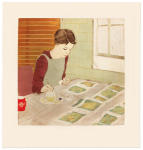<b>The Flatfile and The Edition</b>, 2012<br>Woodcut and drypoint on paper, 16x16 plates, 22x23 paper<br>$1100