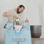 <b>The Paintmaker</b>, 2010<br>Oil on panel, 48x48 inches<br>$4800