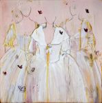 <b>Seven Red Butterflies</b>, 2008<br>Mixed Media, 18 x 18 inches<br>$1000
