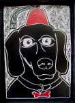 Dog with Red Fez