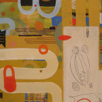 <b>Orange Purse</b><br>Mixed Media on panel, 12 x 12 inches<br><i>sold</i>