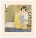 <b>The Towel and The Bath</b>, 2012<br>Woodcut and drypoint on paper, 16x16 plates, 22x23 paper<br>$1100