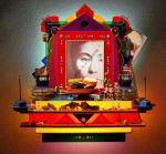 <b>Your own personal shrine</b>, 2009<br>Cast acrylic, electrical components, and found objects, 30x30x16 inches<br>$3900