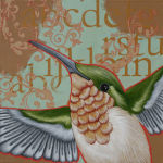 <b>Here I Am</b><br>mixed media/acrylic, 18x18<br>$600