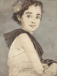 <b>Alana As Frida</b>, 2012<br>Woodcut and drypoint on paper, 8x6 plate, 15x11 paper<br>$500