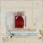 <b>What We Would Be Eating In Case of Emergency</b>, 2012<br>Drypoint, watercolor and acrylic on panel, 10x10 inches<br>$600