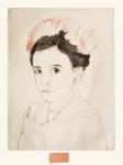 <b>Melon</b>, 2012<br>Drypoint, crayon and crayon wrapper on paper, 8x6 plate, 15x11 paper<br>$400