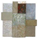<b>Of the Earth</b>, 2012<br>Abaca, cotton and cast glass, 33x33 inches<br>$1800