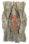 <b>Vibes</b>, 2012<br>Hemp and metal leaf, 32x19x2 inches<br>$1100