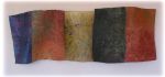 <b>Rite of Spring</b><br>Fused glass, fiberglass, handmade paper, 16x43x5<br>$3200