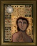 <b>Bingo</b>, 1992<br>Oil & Mixed media, 24x20 inches<br>$16000