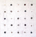 <b>Heavenly Bodies</b>, 2012<br>Mulberry tree, aluminum leaf/panel, 28x28 inches<br>$1600
