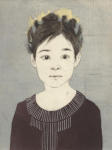 <b>Tomoko As Frida</b>, 2012<br>Woodcut and drypoint on paper, 8x6 plate, 15x11 paper<br>$500