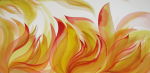 <b>Ochre Harvest</b>, 2009<br>watercolor, 18x36 image, 27x45 inches framed<br>$2800