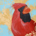 <b>Mating Rituals XII</b>, 2008<br>Acrylic on Canvas, 12x12 inches<br>$350