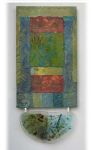 <b>Gauguin's Garden</b>, 2009<br>Handmade paper, Acrylic & Fused Glass, 41x18x3<br><i>sold</i>