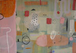 <b>Pinky</b><br>Mixed Media on paper, 30x40 inches framed<br>$2300
