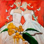 <b>Fruit of the Dream</b>, 2010<br>Mixed Media Painting, 36x36 inches<br><i>sold</i>
