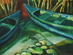 Boats, Monet\'s Garden