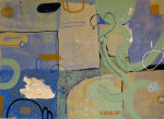 <b>White Smudge</b><br>Mixed Media on paper, 30x40 inches framed<br>$2300