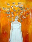 <b>The Color of Random Thoughts</b>, 2010<br>Oil on canvas and plexiglass, 40x30 inches<br><i>sold</i>