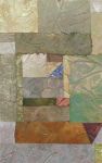 <b>Ocean Front</b>, 2009<br>Handmade paper & Acrylic, 24x15 image, 31x23 inches framed<br>$1400