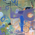 <b>Dune Shack Whale</b><br>Mixed Media on panel, 24x24 inches<br>$1800