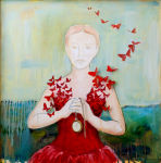 <b>Tick, Tock, Tick, Tock</b>, 2010<br>Oil on canvas and plexiglass, 20x20 inches<br><i>sold</i>