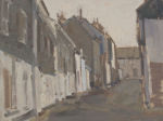 <b>Cornish Street Scene</b>, 2009<br>Oil on linen laid on board, 12x16 inches<br>$1250