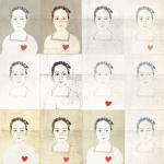 <b>Ava As Frida</b>, 2012<br>Woodcut and drypoint on paper, 24x24 inches<br>$1800