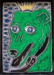 Green Dog with Blue