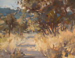 <b>Hill Country Lane</b>, 2009<br>Oil on linen laid on board, 11x14 inches<br><i>sold</i>