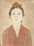 <b>Kate As Frida</b>, 2012<br>Woodcut and drypoint on paper, 8x6 plate, 15x11 paper unframed<br>$400