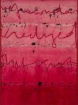<b>Red Field</b>, 2010<br>Ink & oil pastel on rice paper mounted on canvas, 40x30 inches <br>$2000