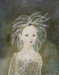 <b>Feather Girl</b>, 2012<br>Acylic on panel, 18x14 inches<br><i>sold</i>