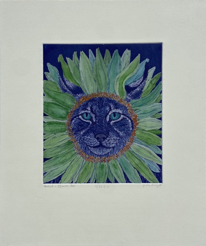 Bobcat in Flower Hat (green), 4/20 E.V.