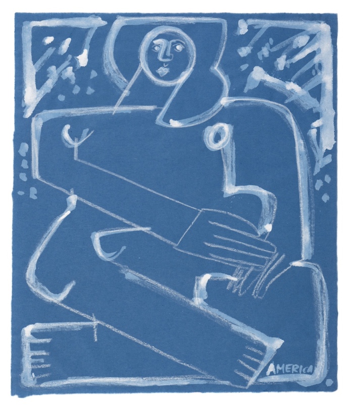 Woman in Blue