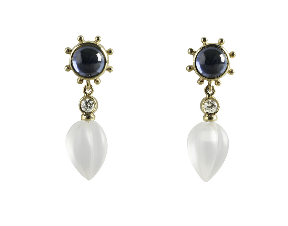 Pearl Drop Sun Earrings