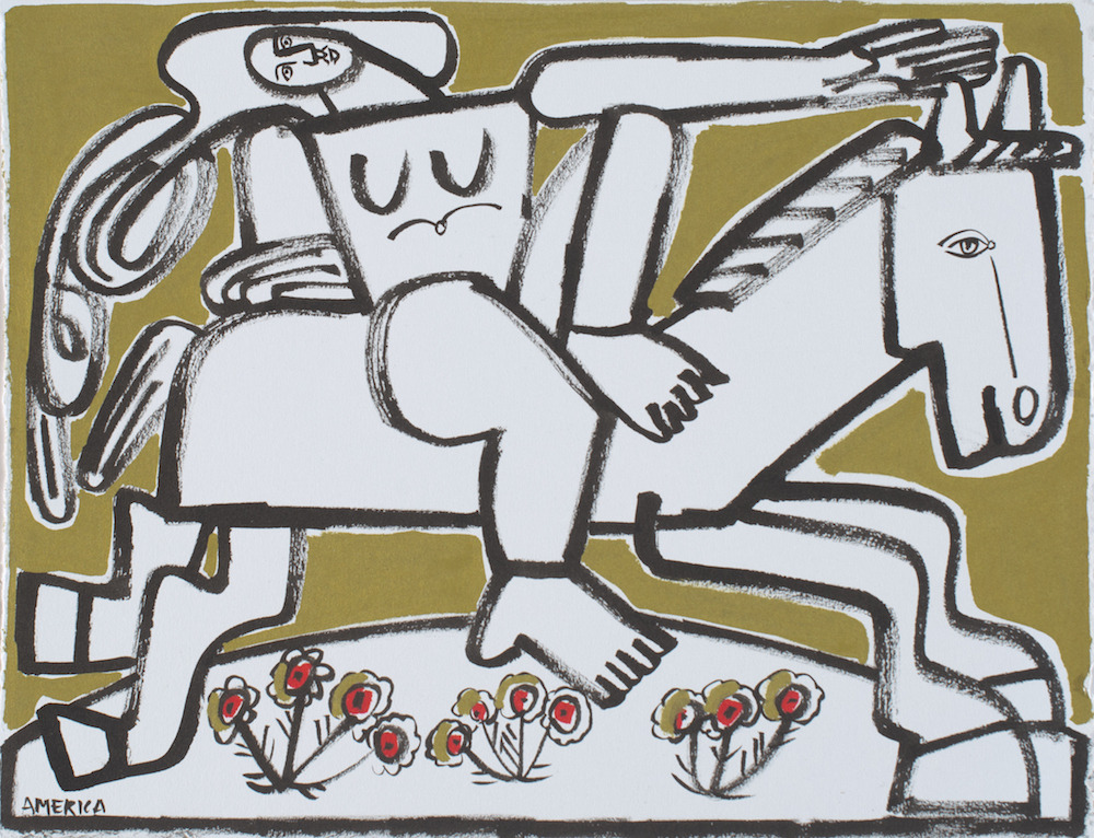 Woman & Running Horse
