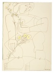 Woman Gathers Happy Flowers