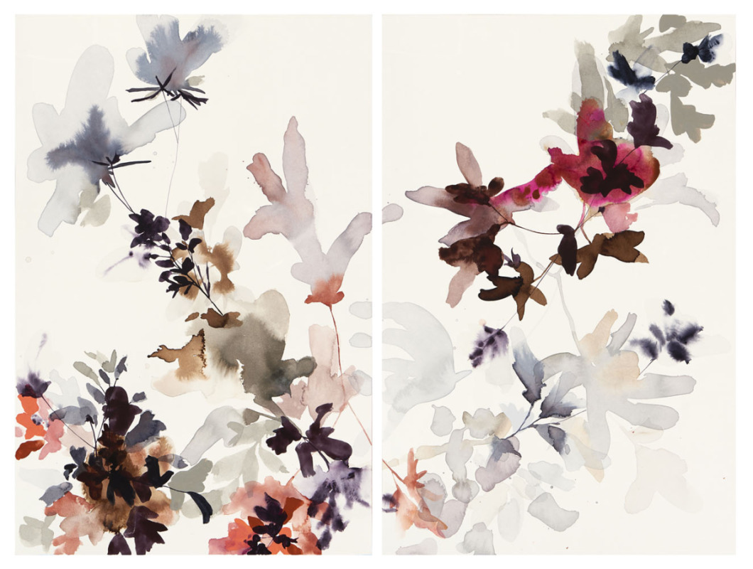 Wildflowers Lilac and Smoke 3A & B